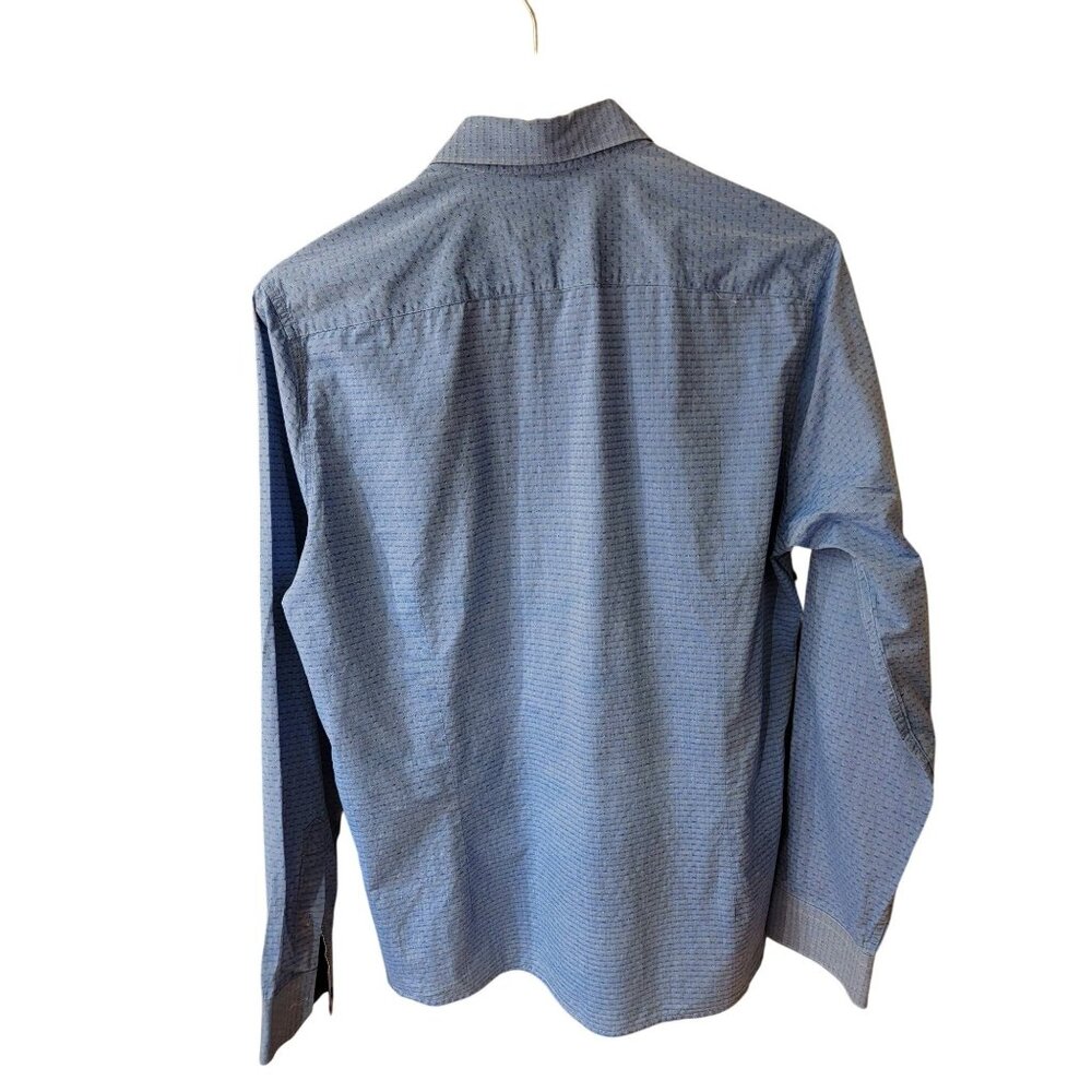 Ted Baker London Mens Long Sleeve Button-Up Shirt Size 4 Blue Pattern - Picture 2 of 6